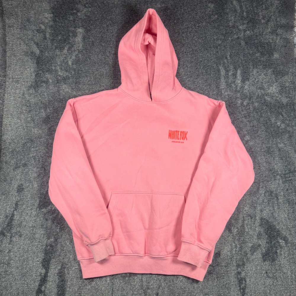 White Fox Archive 6.0 Pink Graphic Oversized Hoodie Sweatshirt S/M